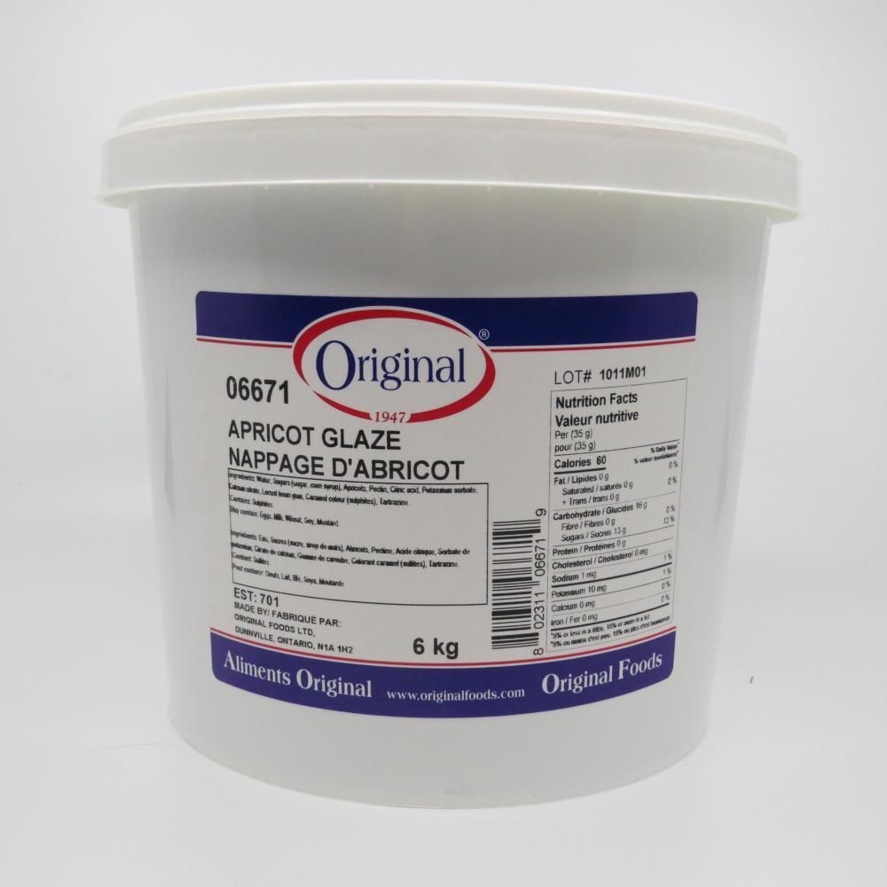 Original Foods Orange Coloured Apricot Glaze, 6 Kg
