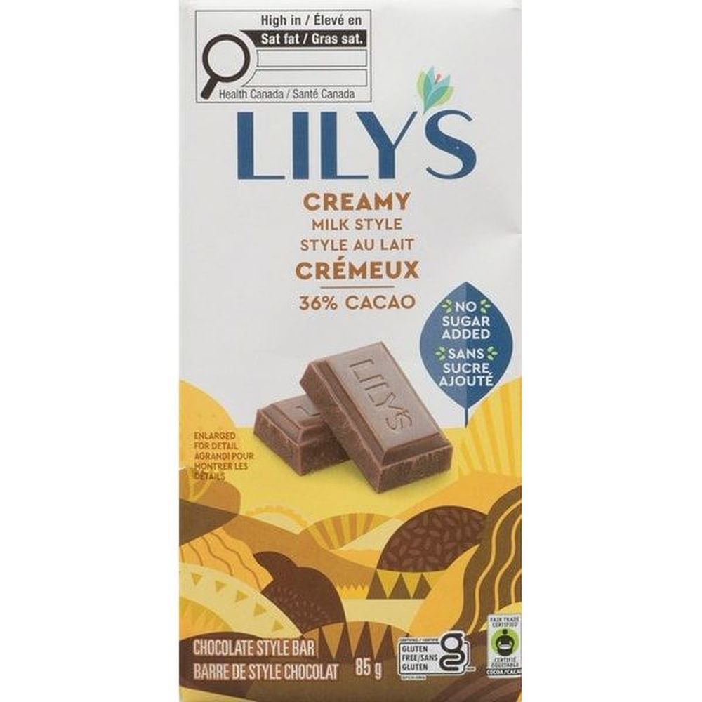 Lily's Barre De Chocolat Au Lait Crémeux À 36 % De Cacao, 85 G -- 20 Par Boîte
