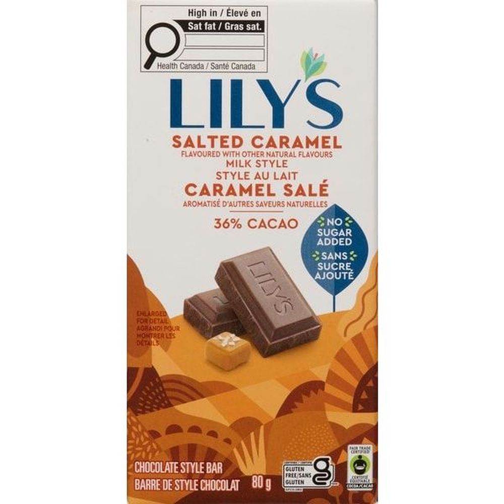 Lily's Barre De Chocolat Au Lait Au Caramel Salé À 36 % De Cacao, 80 G -- 20 Par Boîte