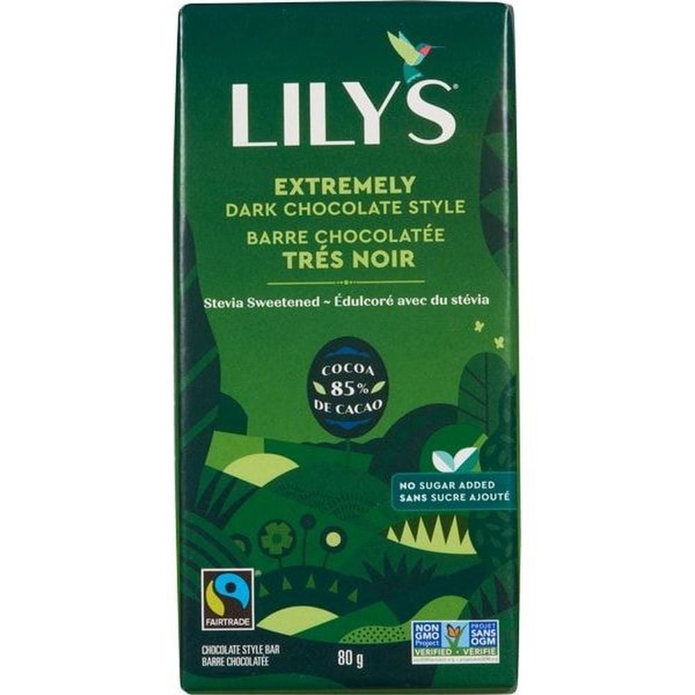Lily's Tablette De Chocolat Noir À 85 % De Cacao, 80 G -- 20 Par Boîte