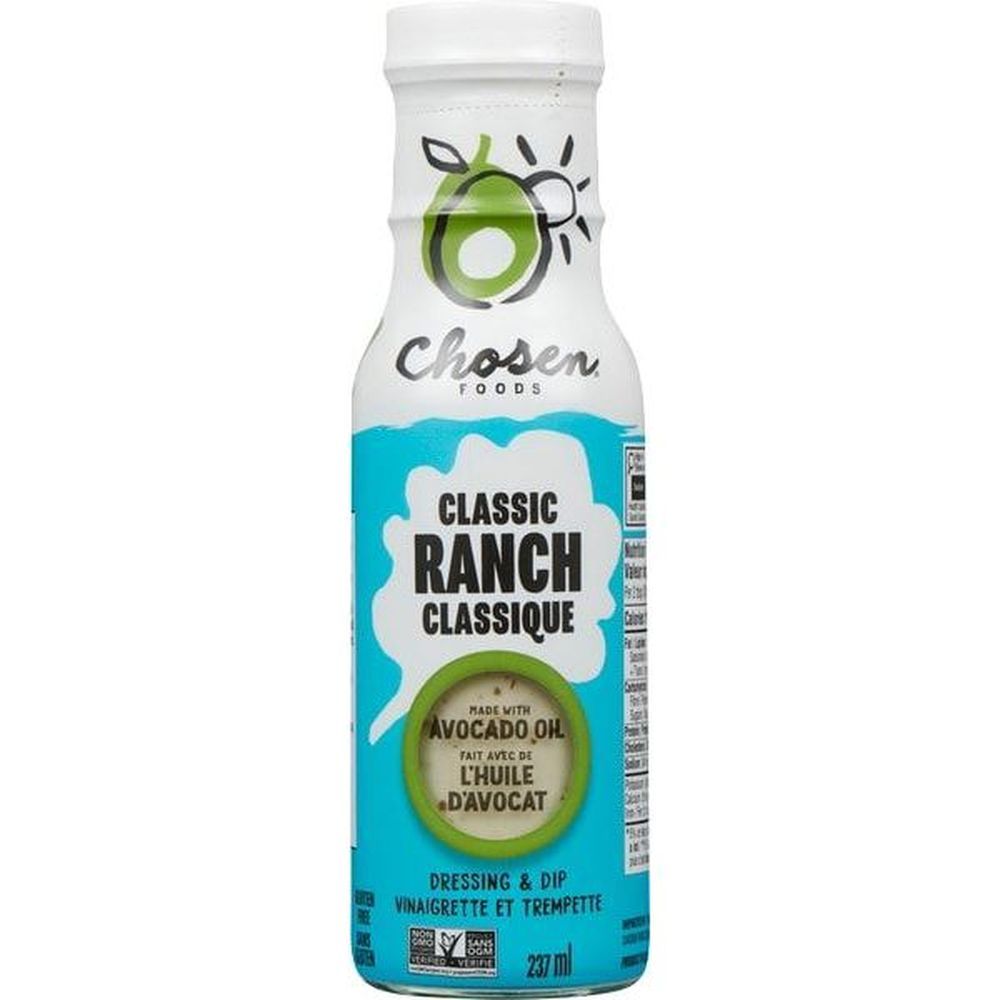 Chosen Foods Vinaigrette Ranch Classique À L'huile D'avocat, 237 Ml -- 6 Par Boîte