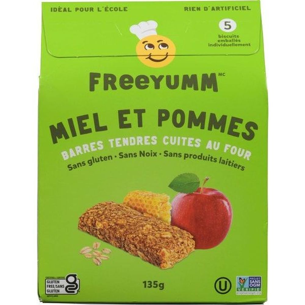 Freeyumm Barre D'avoine Au Miel Et Aux Pommes, 135 G -- 6 Par Caisse