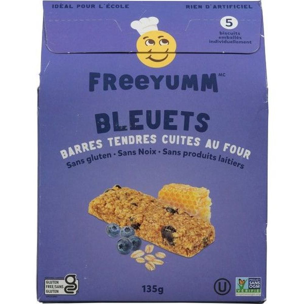 Freeyumm Barres Molles Cuites Au Four Aux Bleuets Et À L'avoine, 135 G -- 6 Par Boîte
