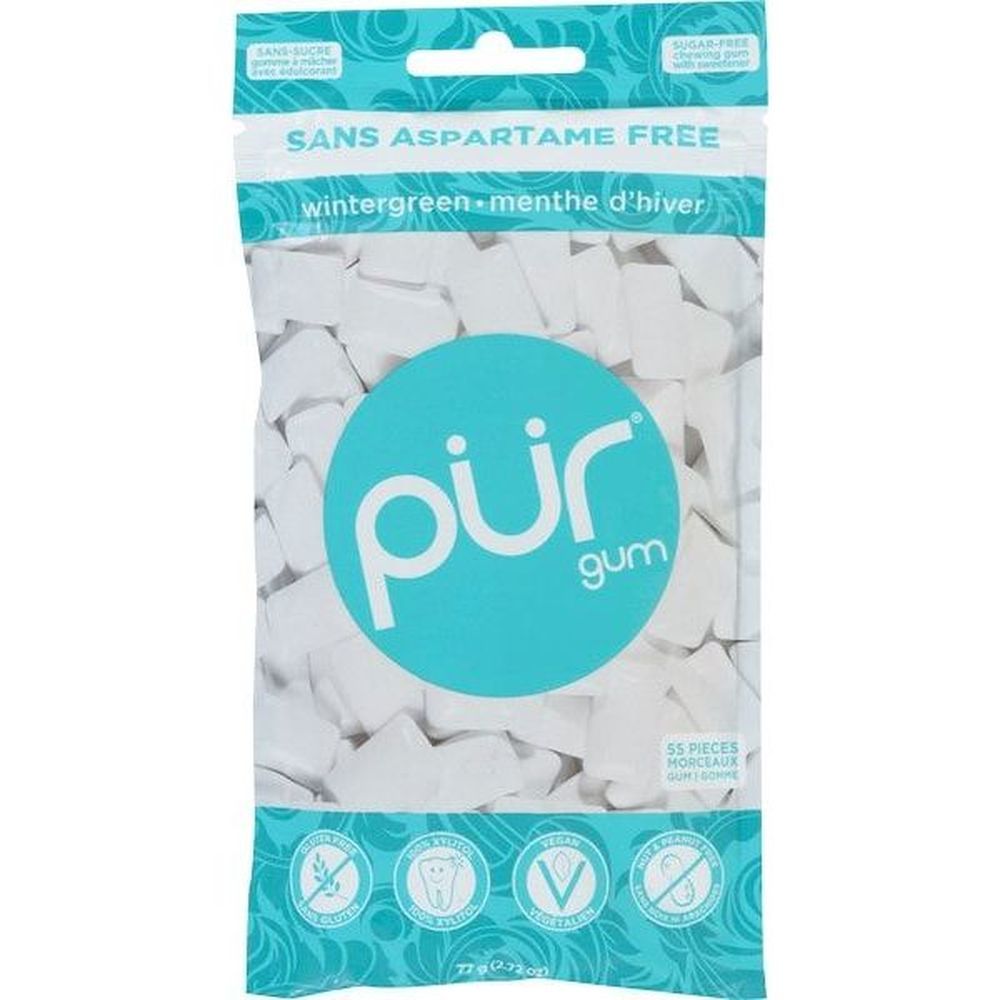 Pur Wintergreen Chewing Gum, 77 G -- 12 Per Case
