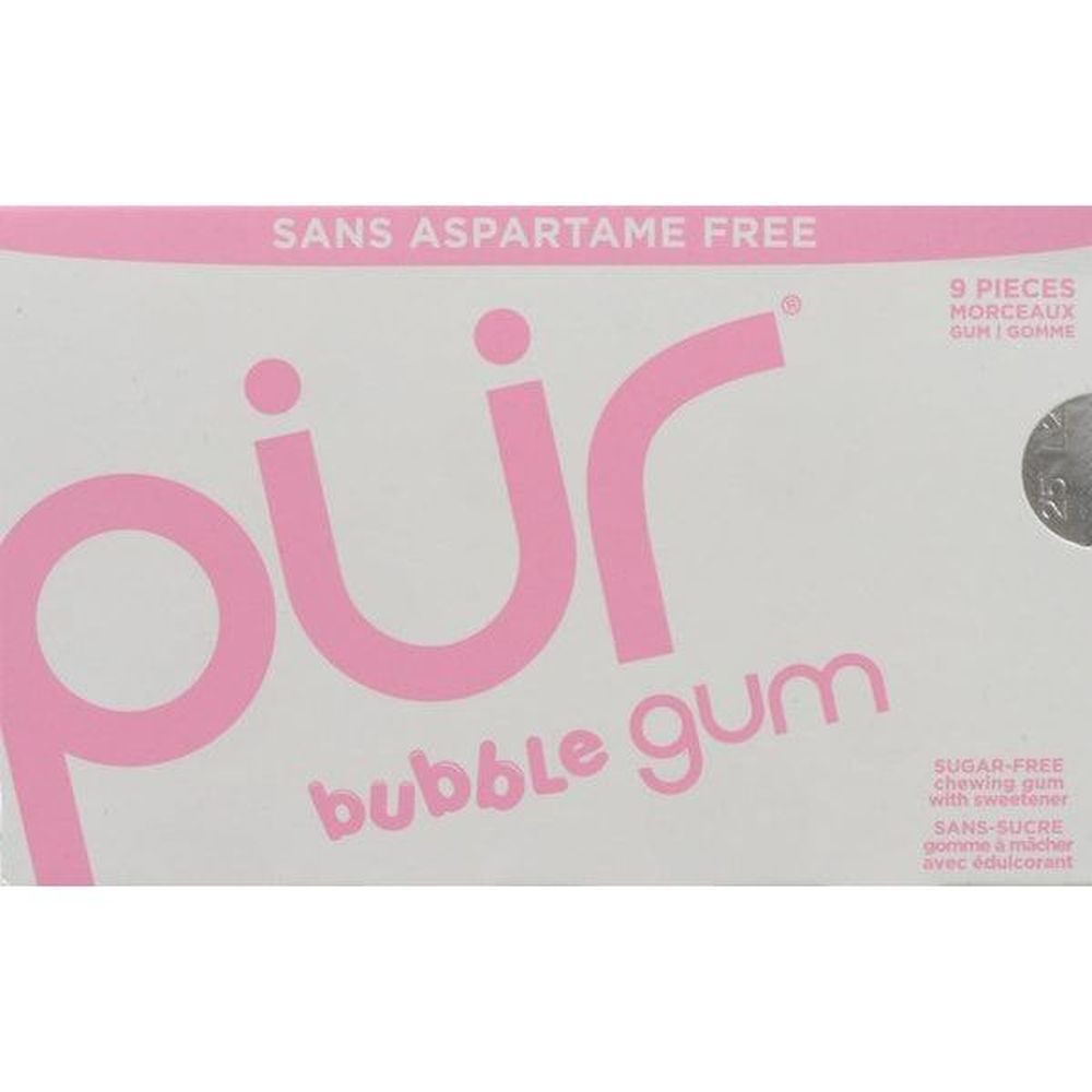 Pur Bubblegum Chewing Gum, 17.5 G -- 12 Per Case
