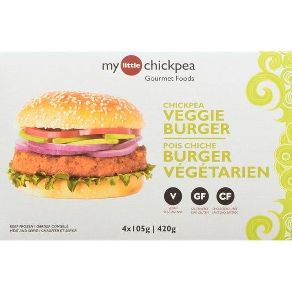 My Little Chickpea Chickpea Veggie Burgers, 420 G -- 16 Per Case