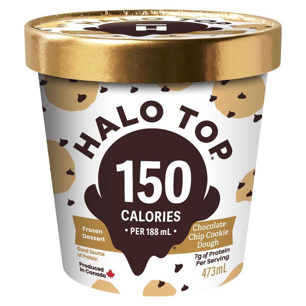 Halo Top Chocolate Chip Cookie Dough Ice Cream, 473 Ml -- 8 Per Case