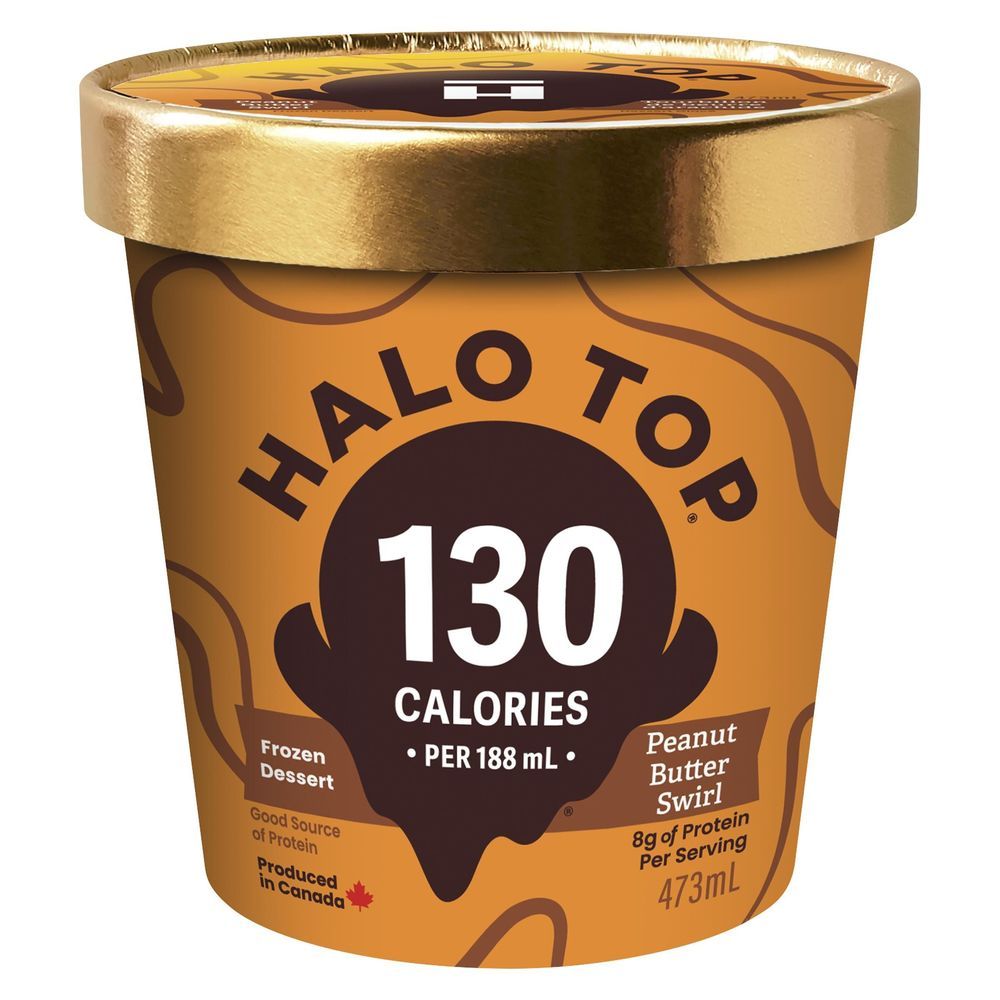 Halo Top Peanut Butter Swirl Ice Cream, 473 Ml -- 8 Per Case