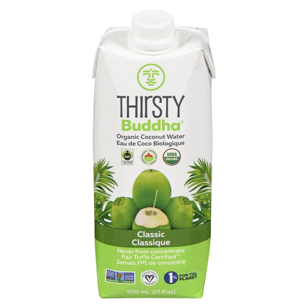 Thirsty Buddha Organic Coconut Water, 500 Ml -- 12 Per Case