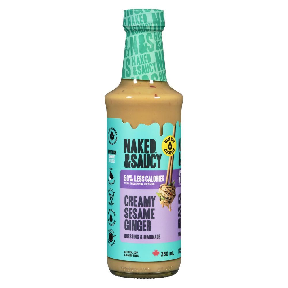 Naked And Saucy Vinaigrette Au Sésame Et Au Gingembre, 250 Ml -- 12 Par Boîte