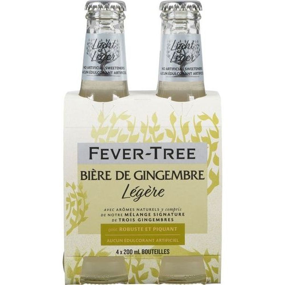 Fever-tree 200 Ml Refreshingly Light Ginger Beer, 4 Count -- 6 Per Case