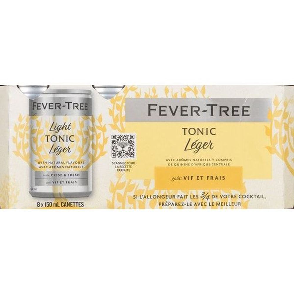 Fever-tree 150 Ml Refreshingly Light Tonic Water, 8 Count -- 3 Per Case
