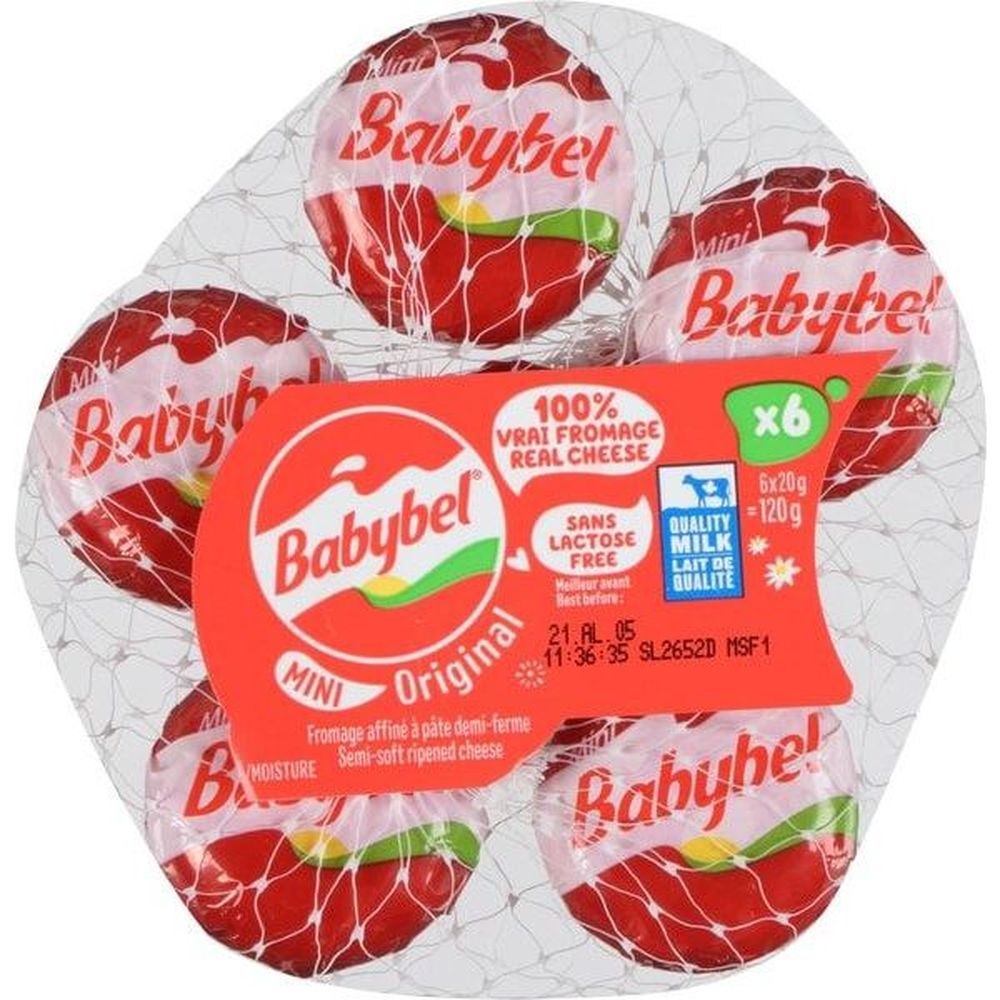 Mini Babybel Mini Fromages Originaux, 120 G – 18 Par Boîte