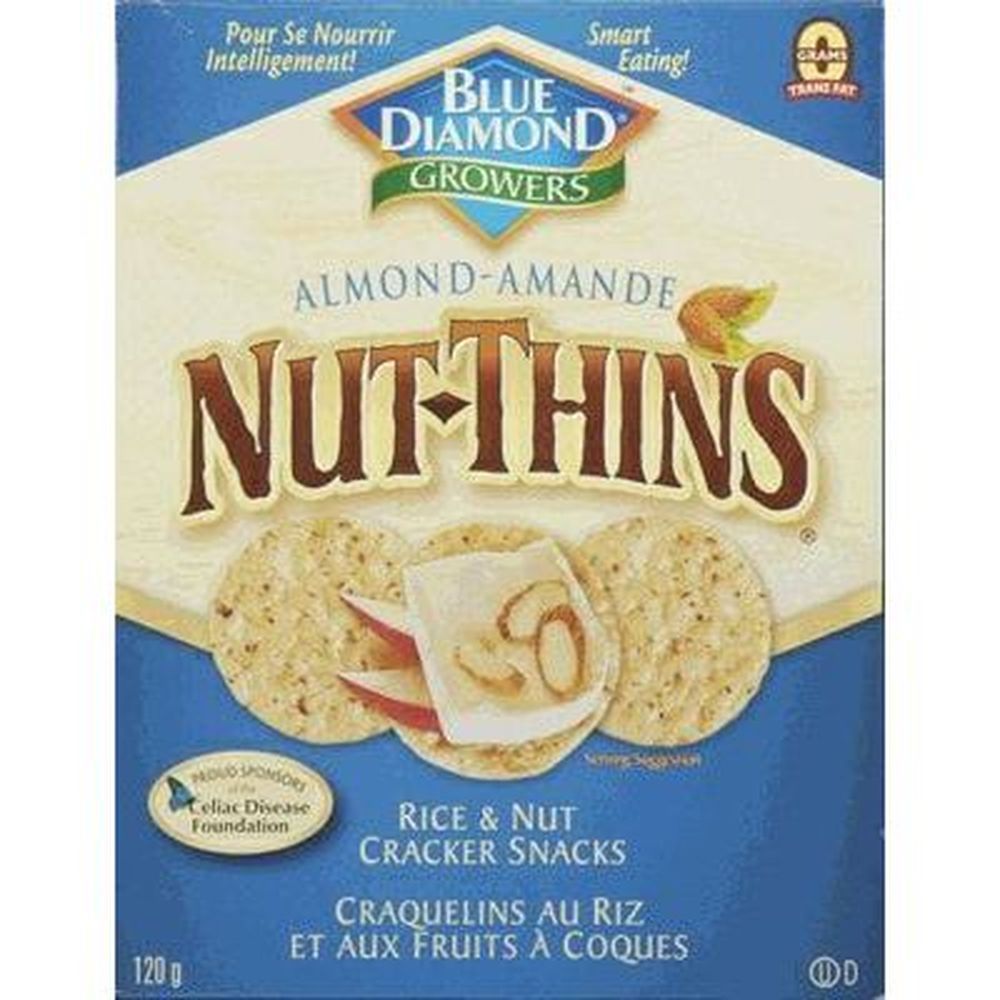 Blue Diamond Craquelins De Riz Original Nut Thins, 120,5 G – 12 Par Boîte