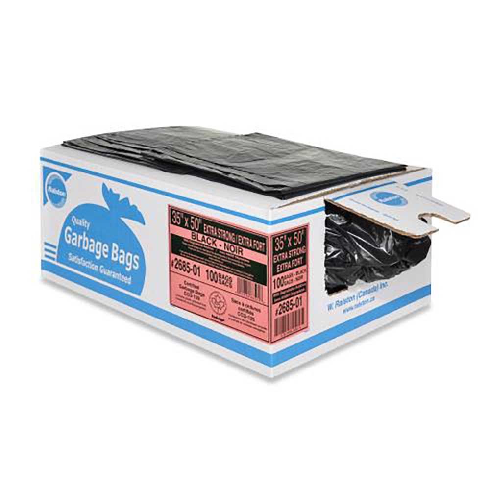 W. Ralston Black Value Plus Extra Strong Garbage Bag, 26 X 36 In -- 125 Per Case