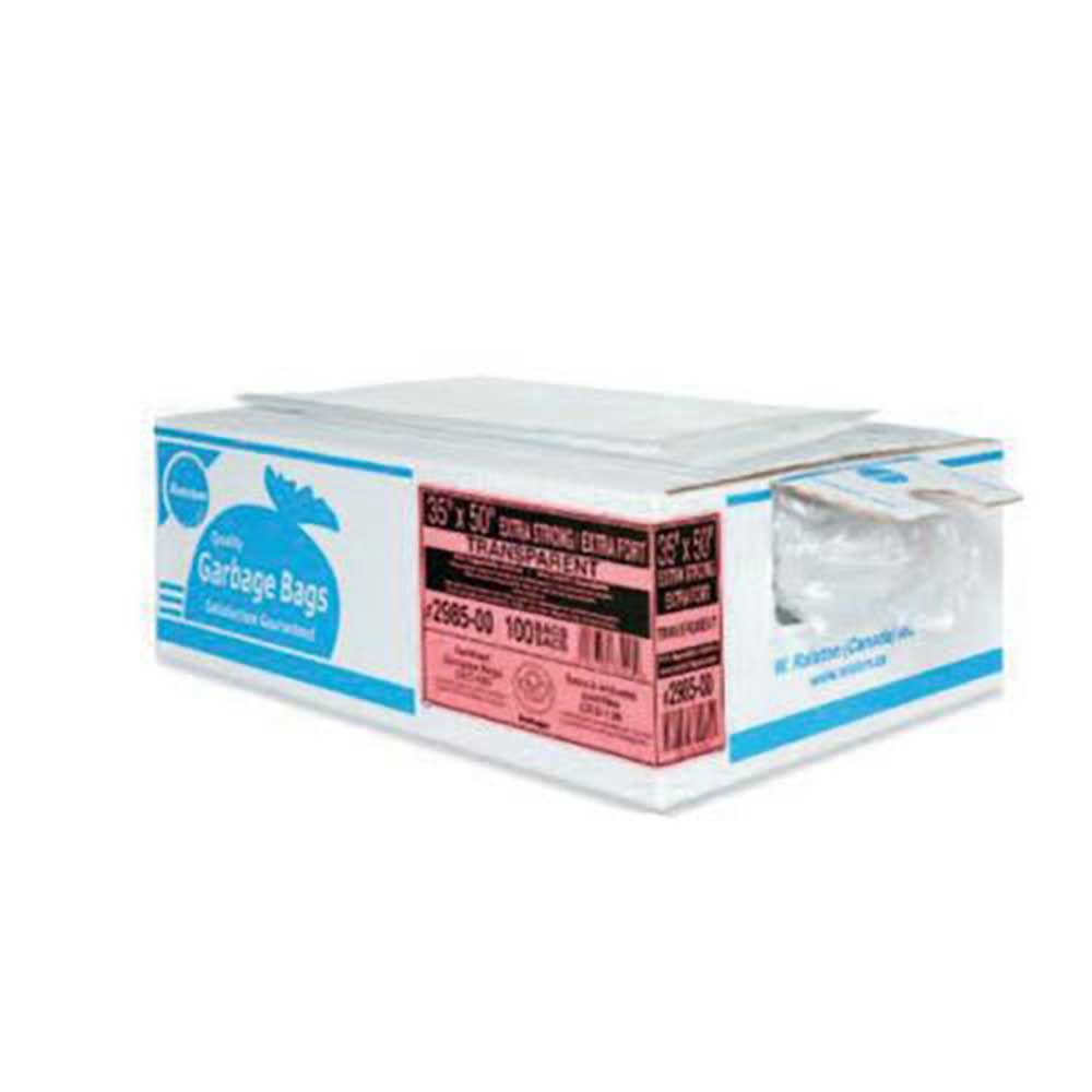 W. Ralston Sac Poubelle Transparent Ultra-régulier, 20 X 22 Po -- 500 Par Caisse
