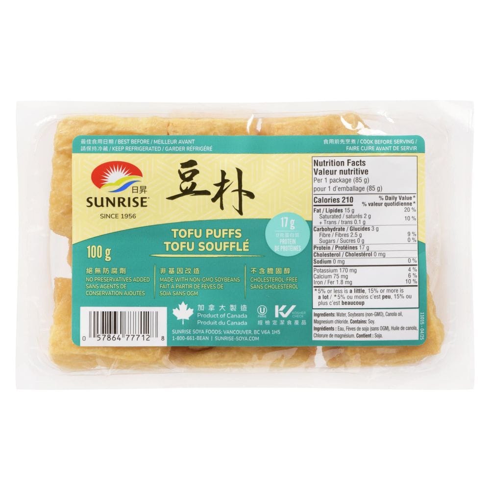 Sunrise Soya Tofu Puffs, 100 G