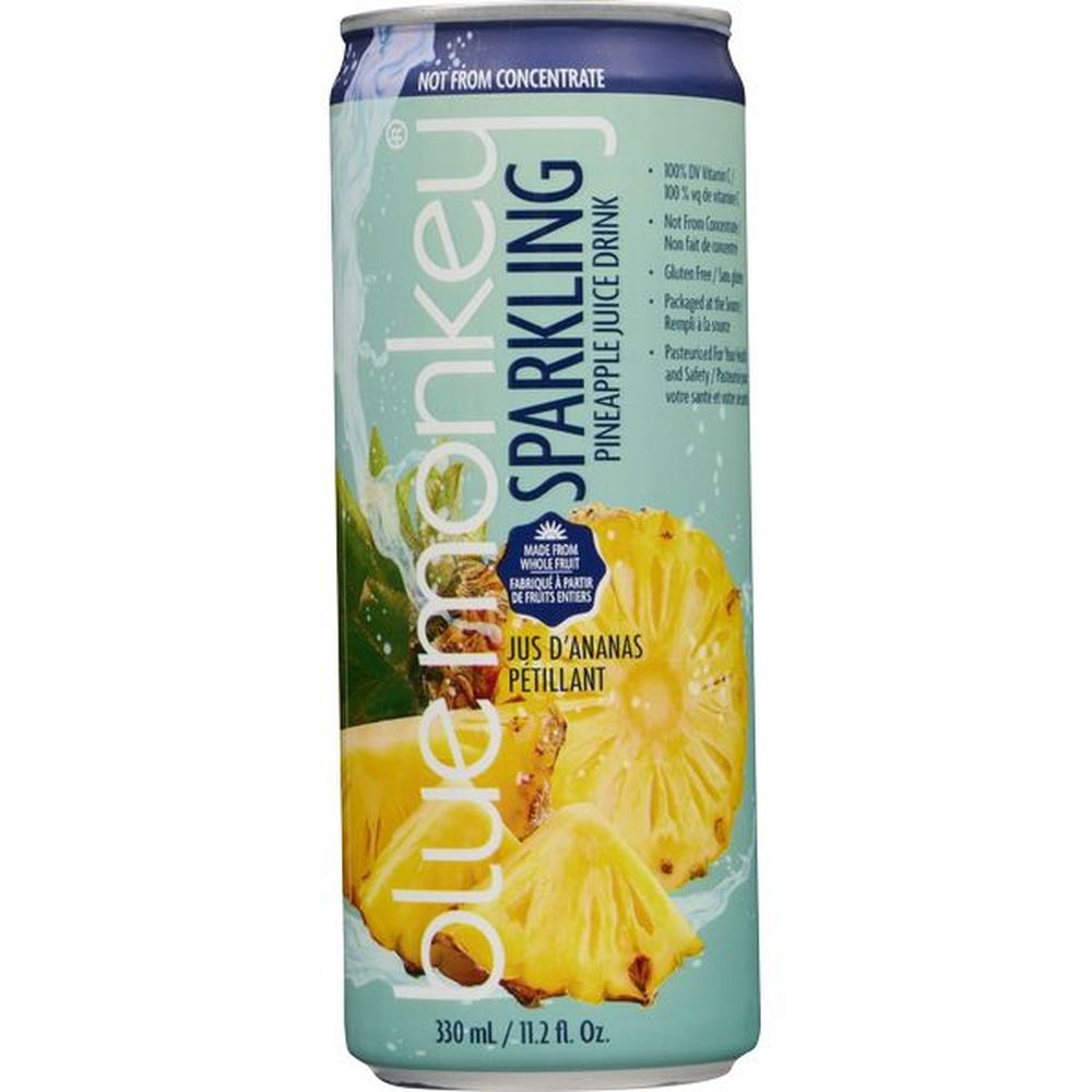 Blue Monkey Pineapple Sparkling Juice Drink, 330 Ml
