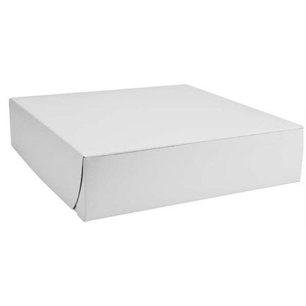 Graphic Packaging 100 Percent Fiber Recycle White Cake Box, 100 Count