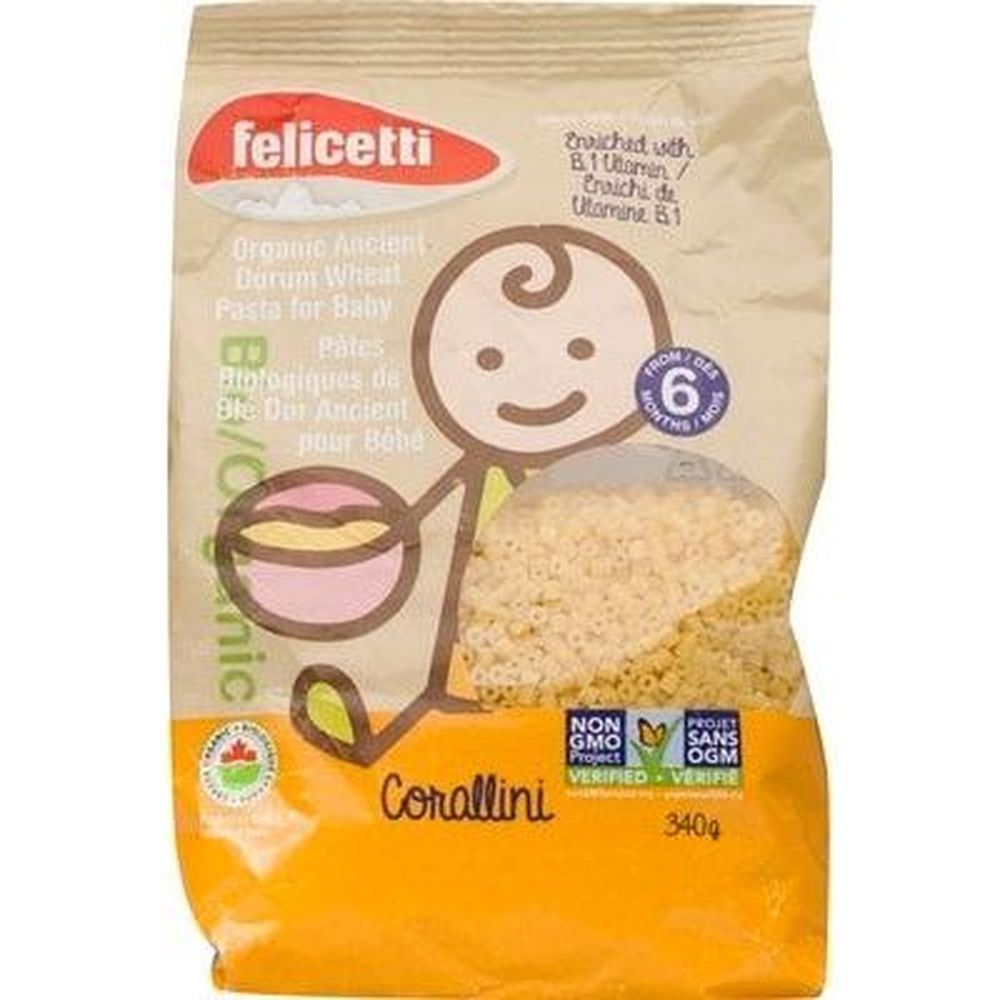 Felicetti Organic Ancient Durum Wheat Corallini For Baby, 340 G -- 12 Per Case
