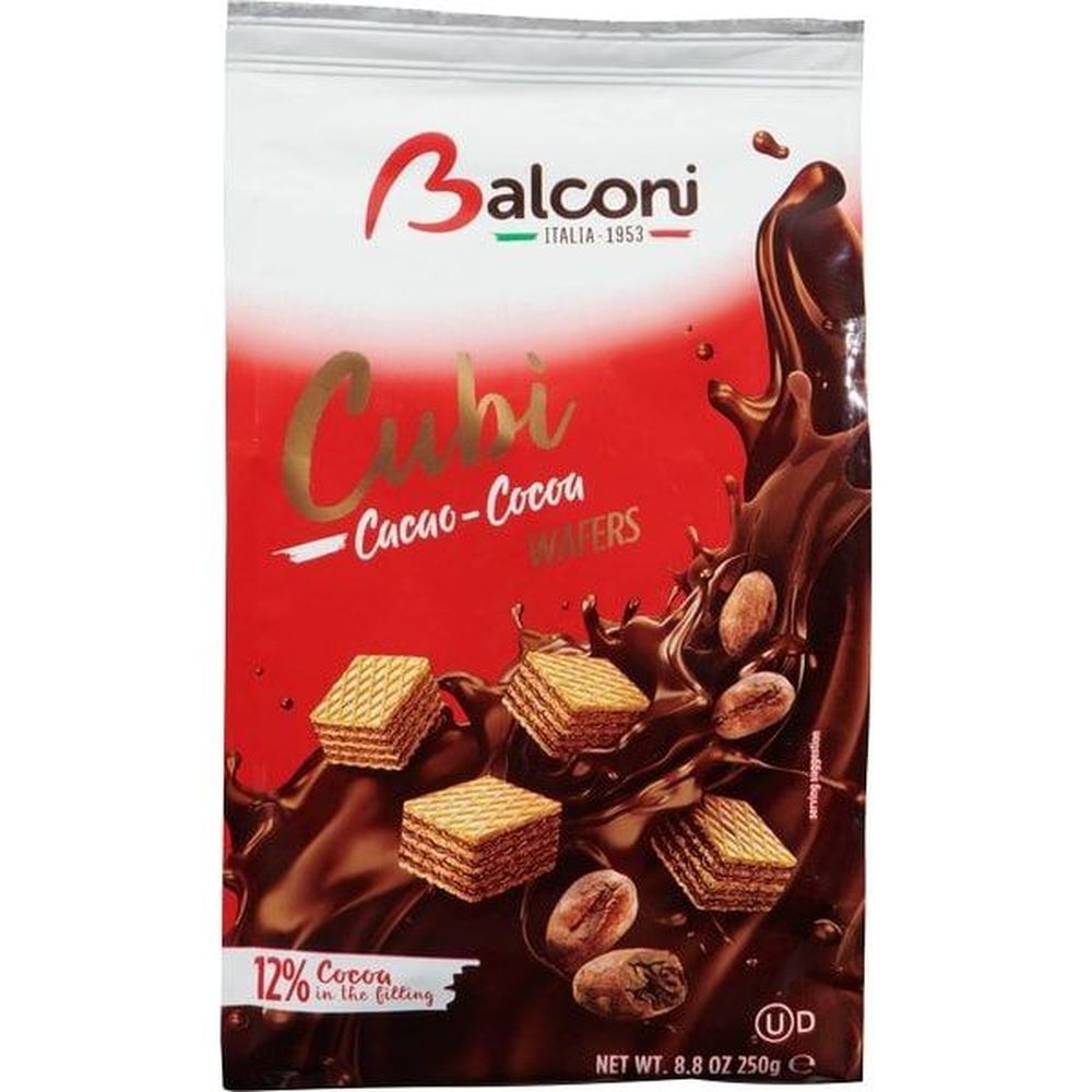 Balconi Gaufrettes Au Cacao Cubi, 250 G -- 10 Par Boîte