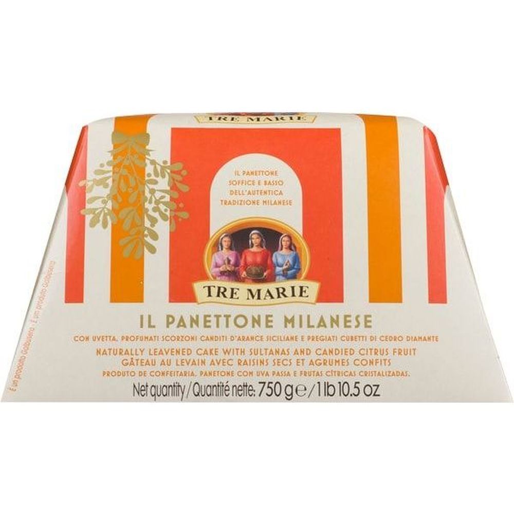 Tre Marie Panettone Milanais Aux Fruits Secs Et Aux Raisins Secs, 750 G -- 12 Par Boîte