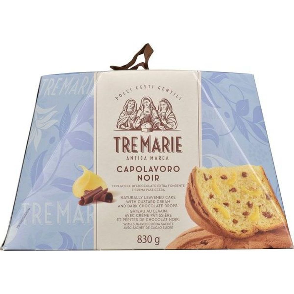 Tre Marie Panettone Capo Noir Et Crème, 830 G -- 12 Par Caisse