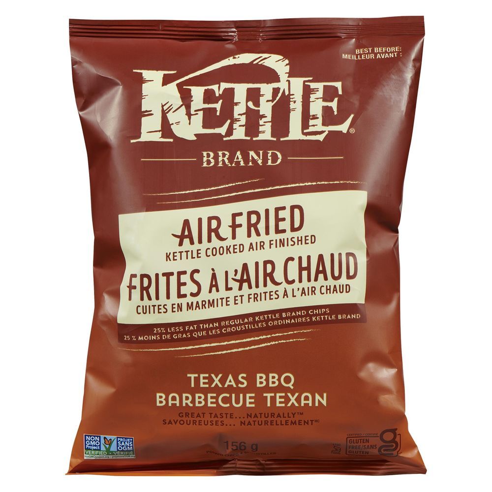 Kettle Foods ,chips De Pommes De Terre Frites À L'air, Saveur Barbecue Texan, 156 G