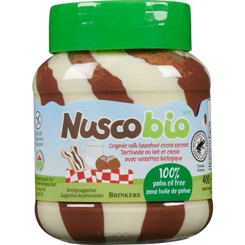 Nuscobio Hazelnut And Milk Duo Chocolate Spread, 400 G -- 6 Per Case