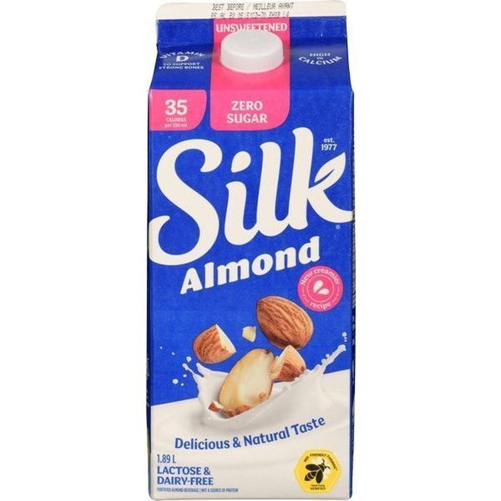 Silk Unsweetened Original Almond Beverage, 1.89 L -- 6 Per Case