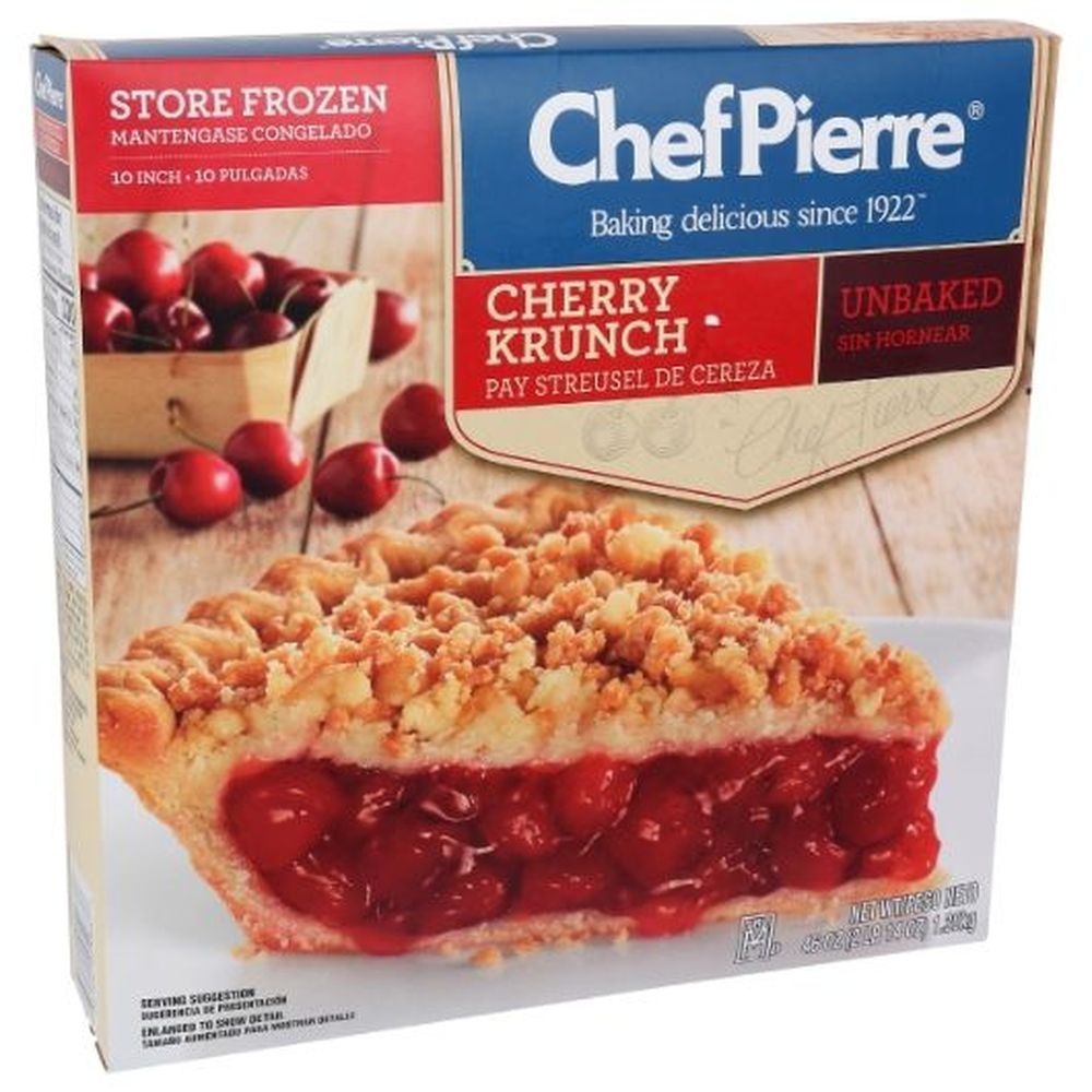 Chef Pierre Traditional 10 Inch Unbaked Cherry Krunch Fruit Pie, 7.84 Kg