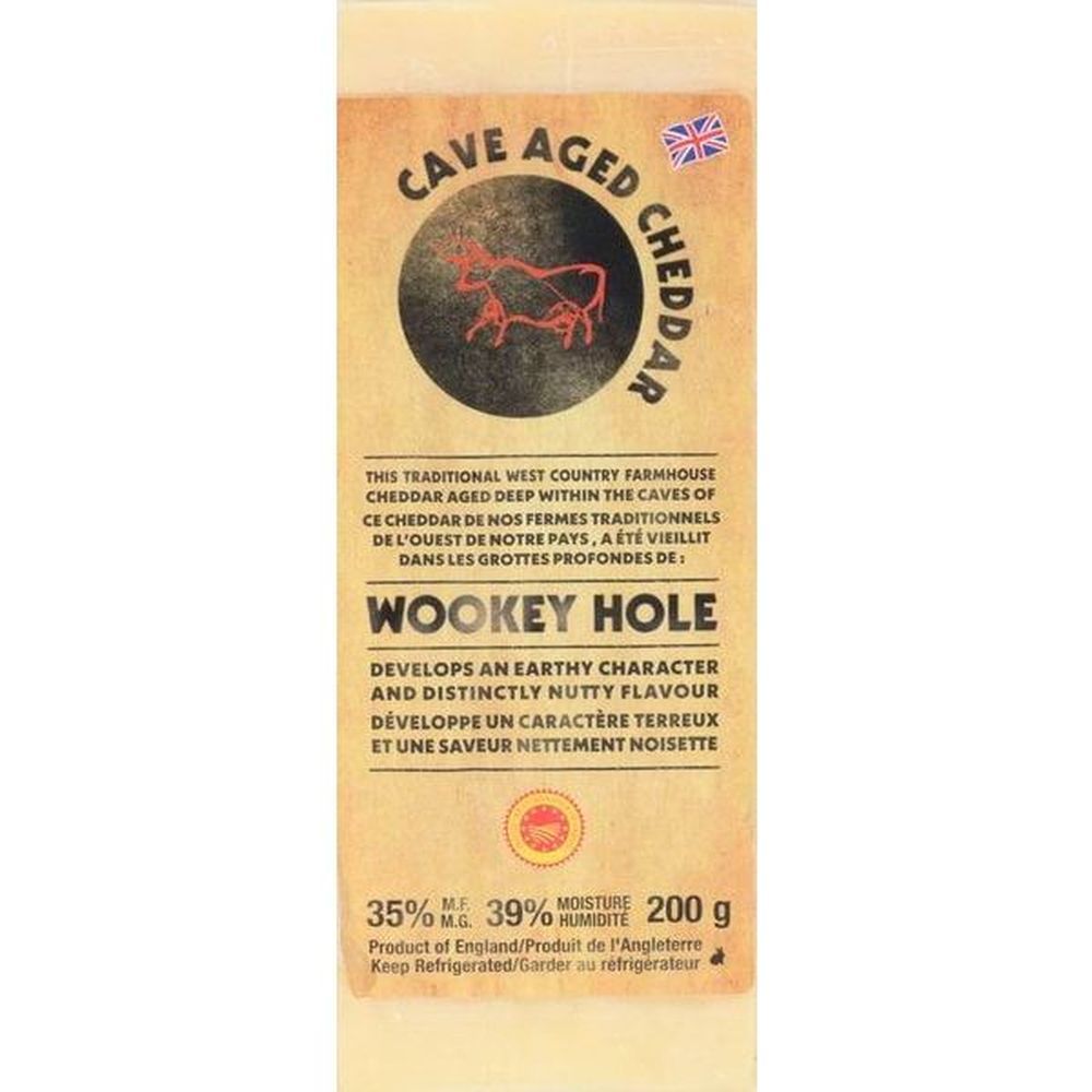 Wookey Hole Cave Aged Farmhouse Cheddar Cheese, 200 G -- 8 Per Case