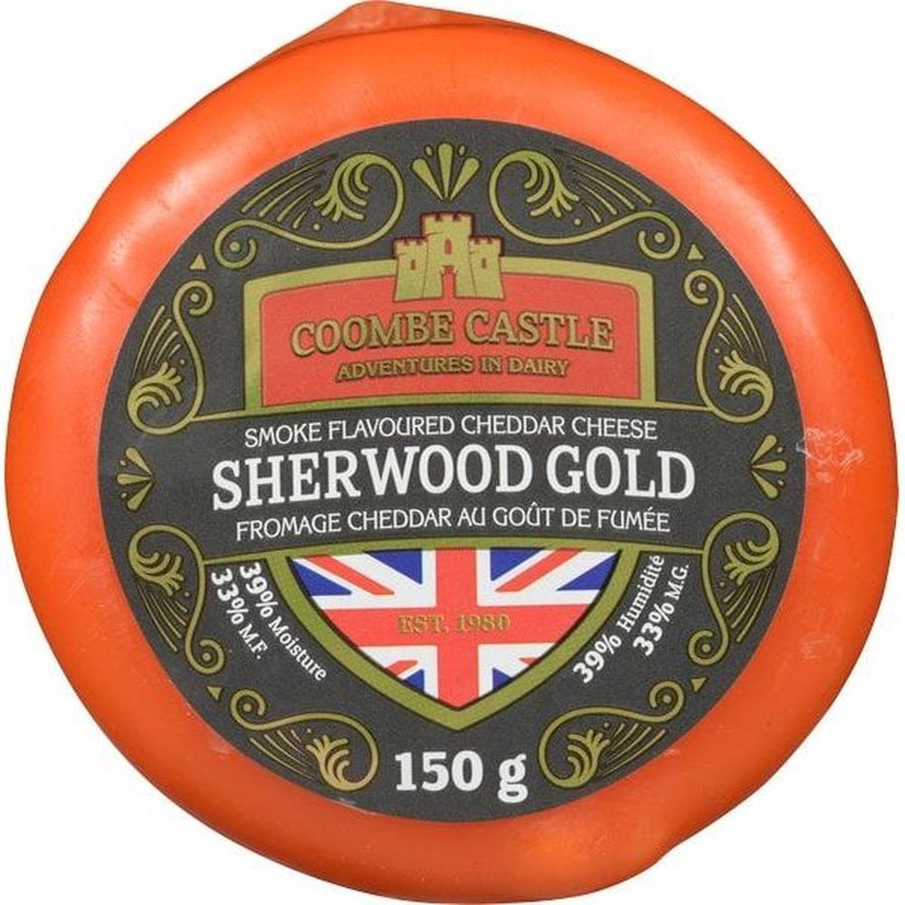 Coombe Castle Fromage Cheddar Fumé Sherwood Gold, 150 G -- 6 Par Boîte