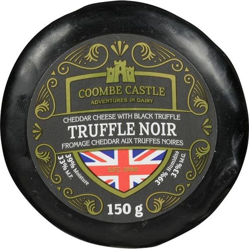 Coombe Castle Cheddar Noir Aux Truffes Noires, 150 G -- 6 Par Boîte