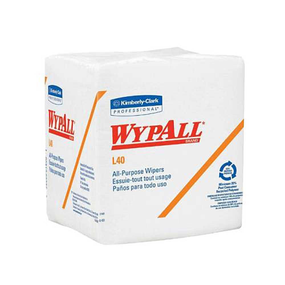 Kimberly-clark Professional Wypall Powerclean L 40 White Quarter Fold Extra Absorbent Towel -- 1008 Per Case