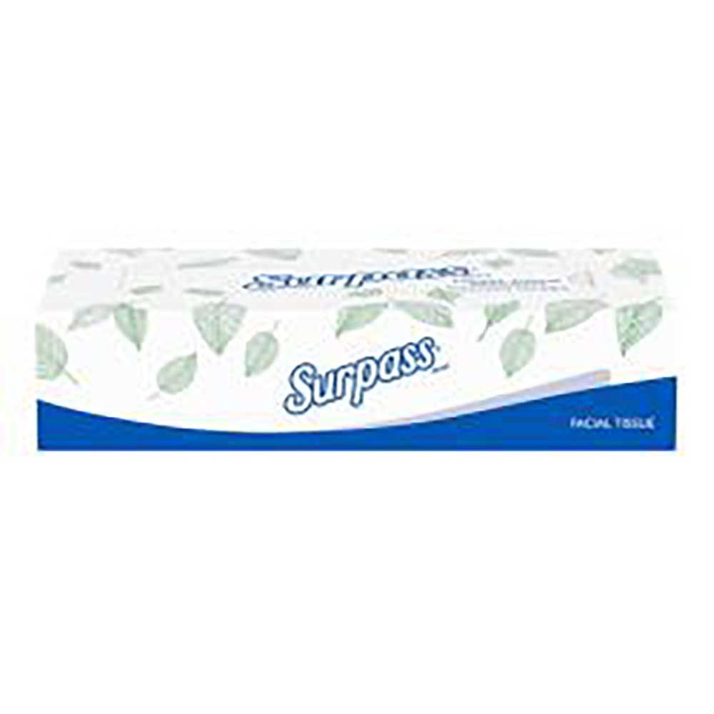 Surpass White Facial Tissue, 7.8 X 8.3 In -- 3000 Per Case