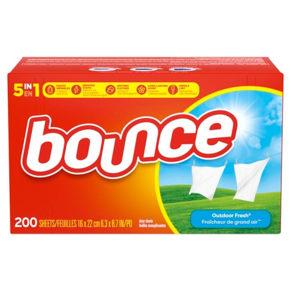 Bounce Outdoor Fresh Fabric Softener Dryer Sheet, 200 Count -- 6 Per Case
