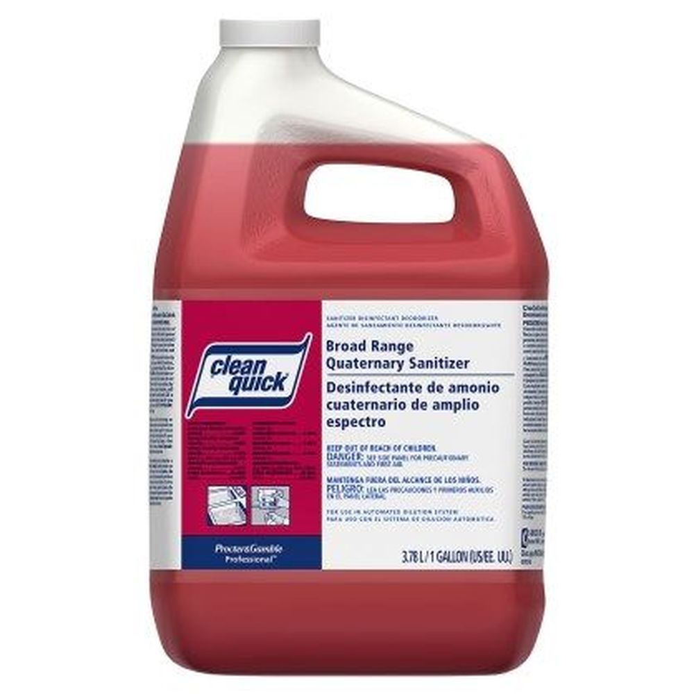 Clean Quick Professional Broad Range Quaternary Sanitizer Liquid, 3.78 L -- 3 Per Case