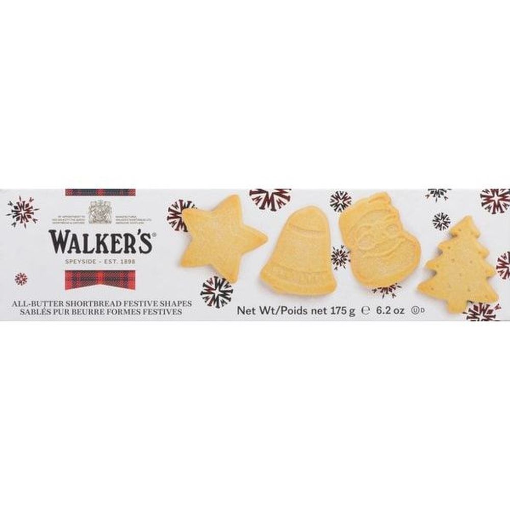 Walkers Festive Shapes Shortbread, 175 G -- 12 Per Case