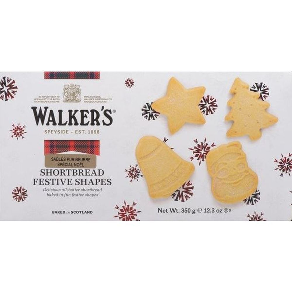 Walkers Festive Shape Shortbread, 350 G -- 12 Per Case