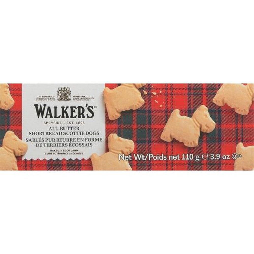 Walkers All Butter Scottie Dogs Shortbread Cookies, 110 G -- 12 Per Case