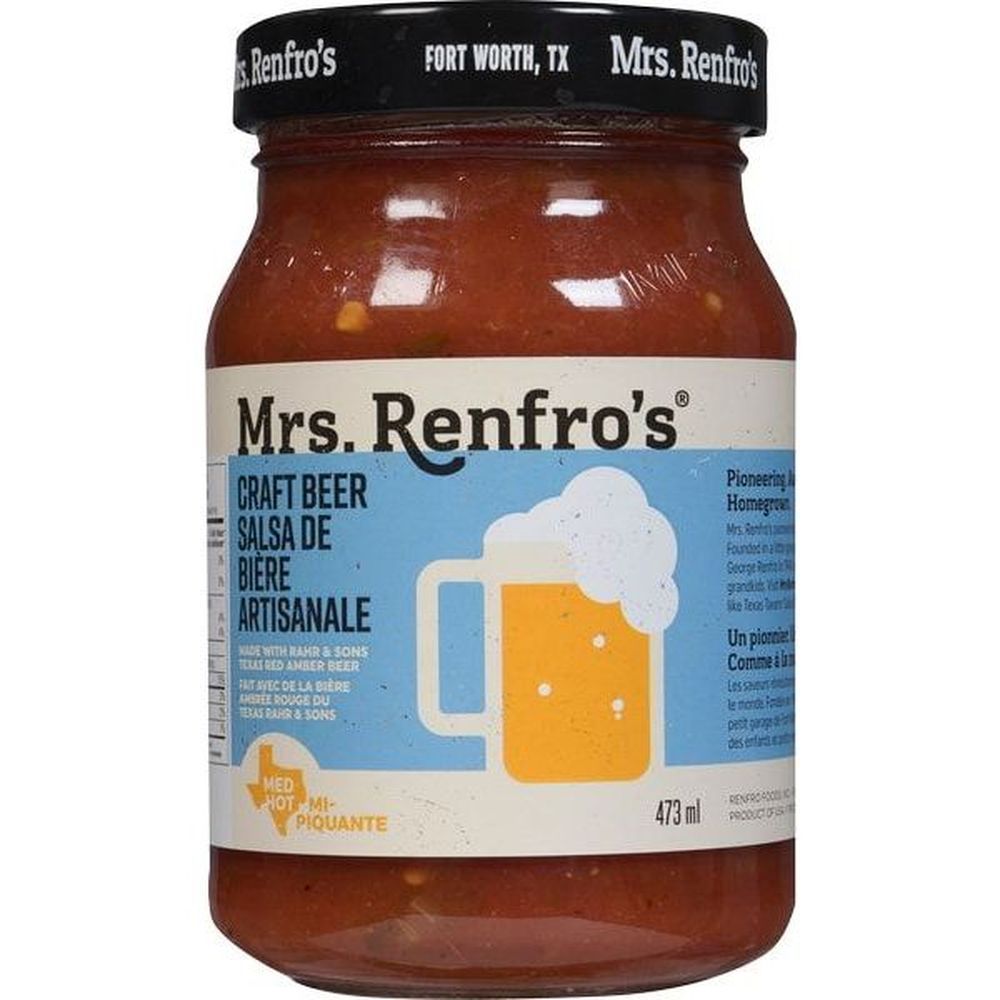 Mrs. Renfro's Salsa À La Bière Artisanale, 473 Ml -- 6 Par Caisse
