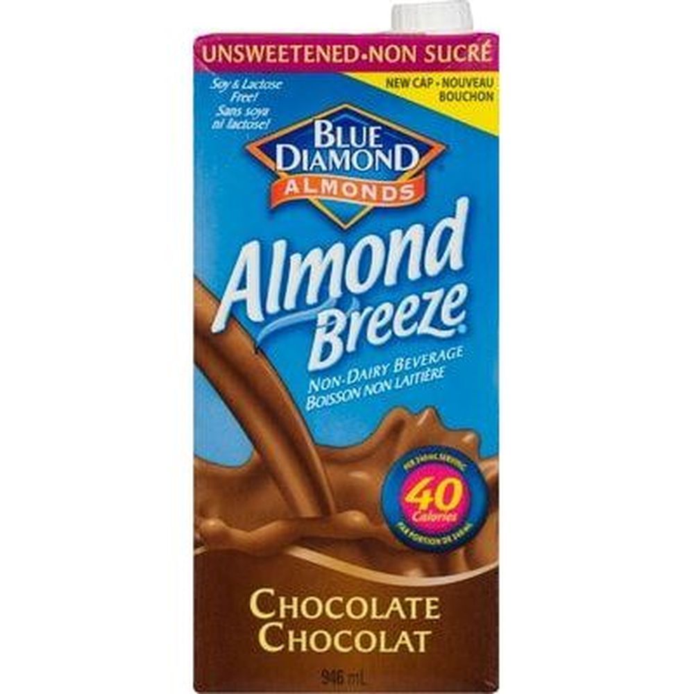 Almond Breeze Unsweetened Chocolate Almondmilk, 946 Ml -- 12 Per Case