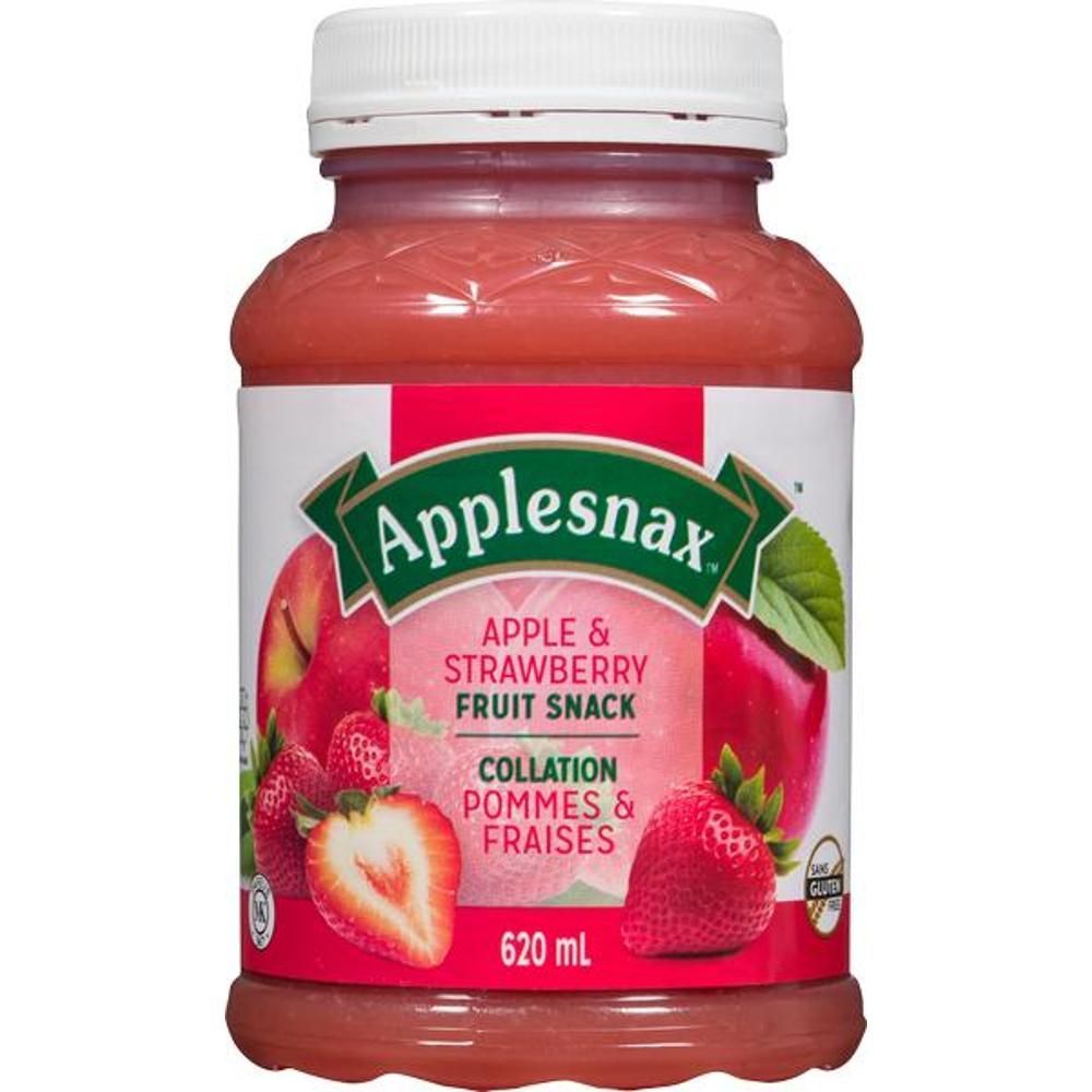 Applesnax Apple And Strawberry Fruit Snack, 620 Ml - 12 Per Case