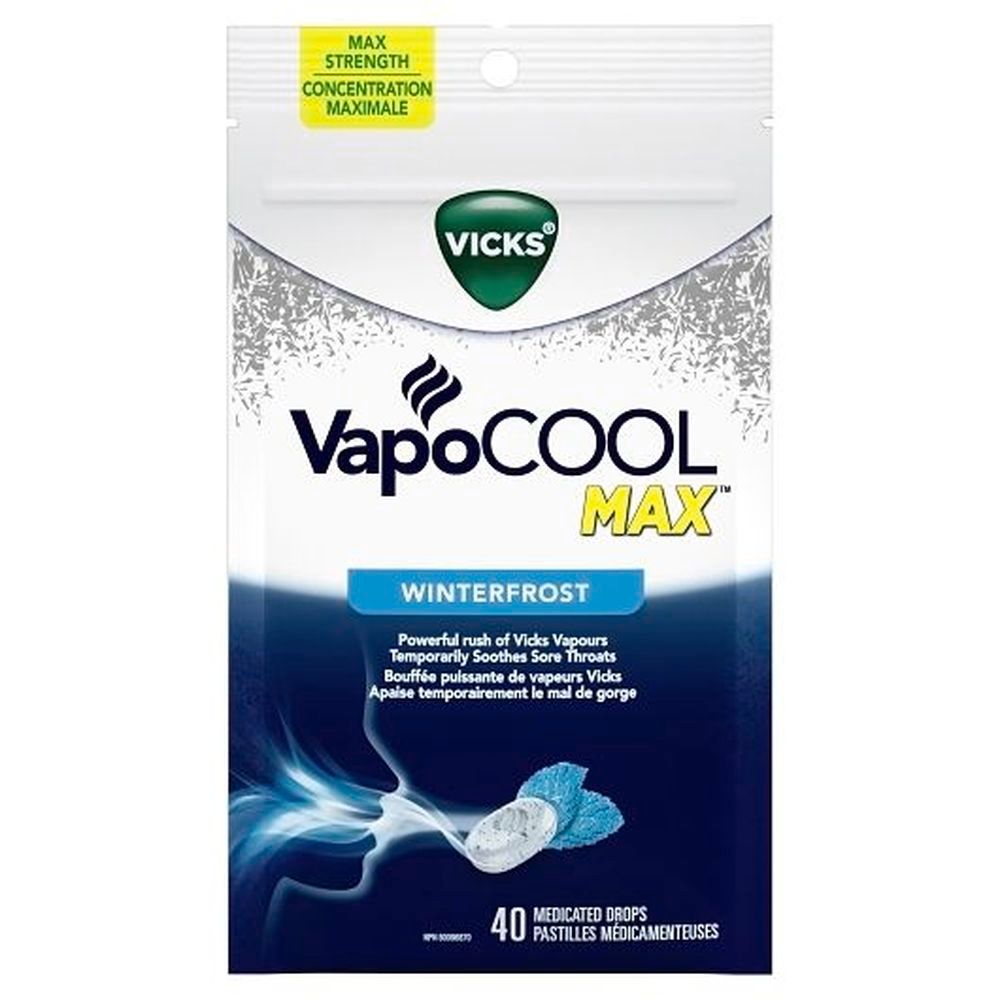 Vicks Vapocool Severe Winter Frost Confectionary Medicated Drops, 40 Count -- 36 Per Case
