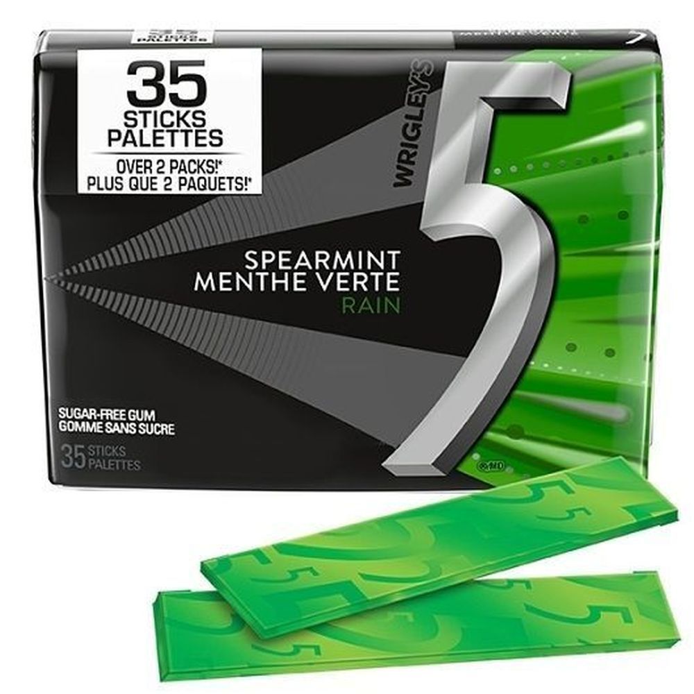 '5" Chewing-gum Sans Sucre À La Menthe Verte, 94,49 G – 48 Unités Par Boîte
