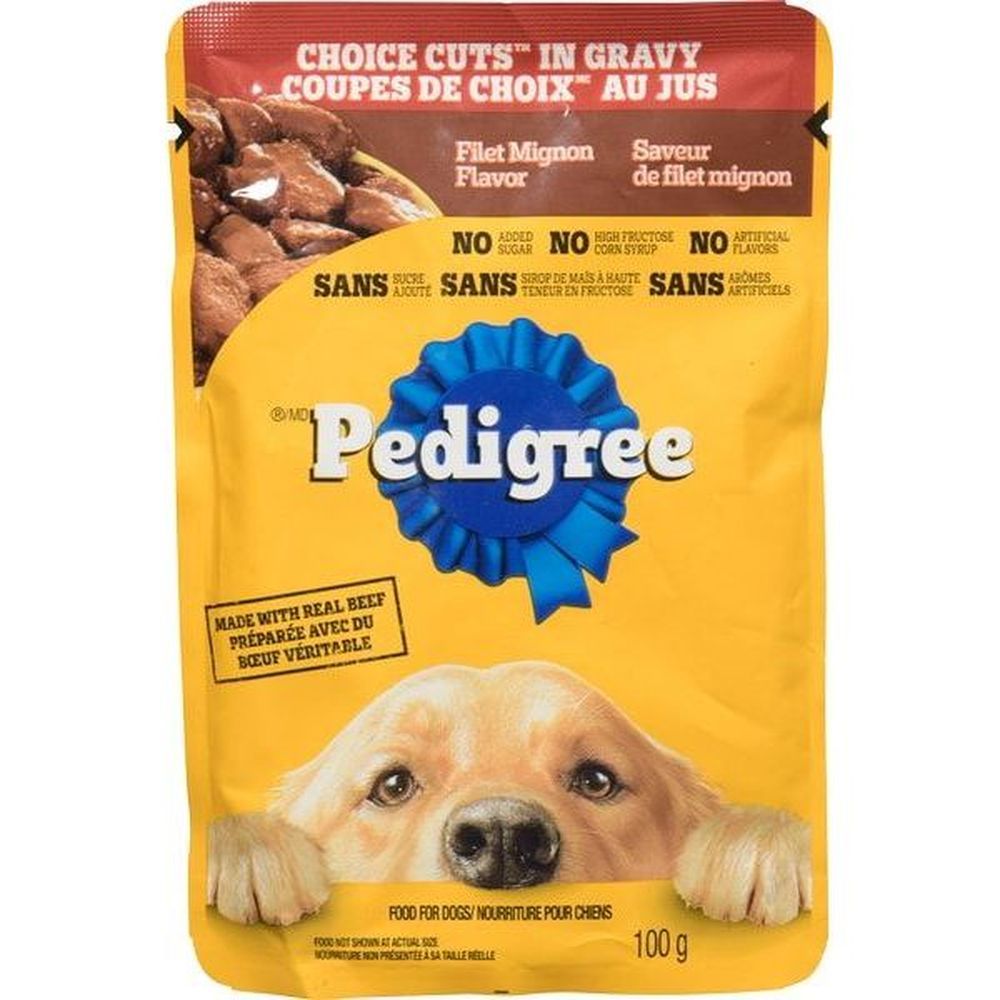 Pedigree Filet Mignon Flavour Adult Wet Dog Food, 100 G -- 16 Per Case