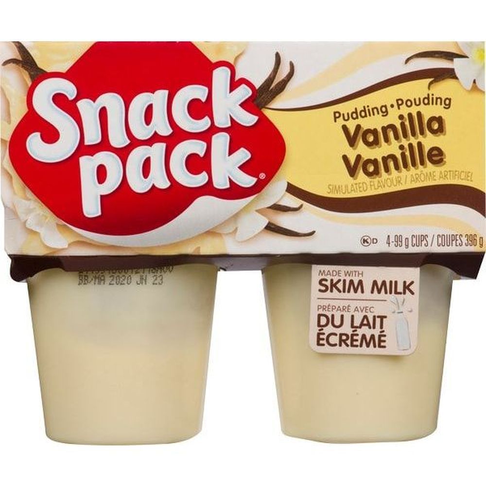 Snack Pack Vanilla Pudding, 99 G -- 48 Per Case