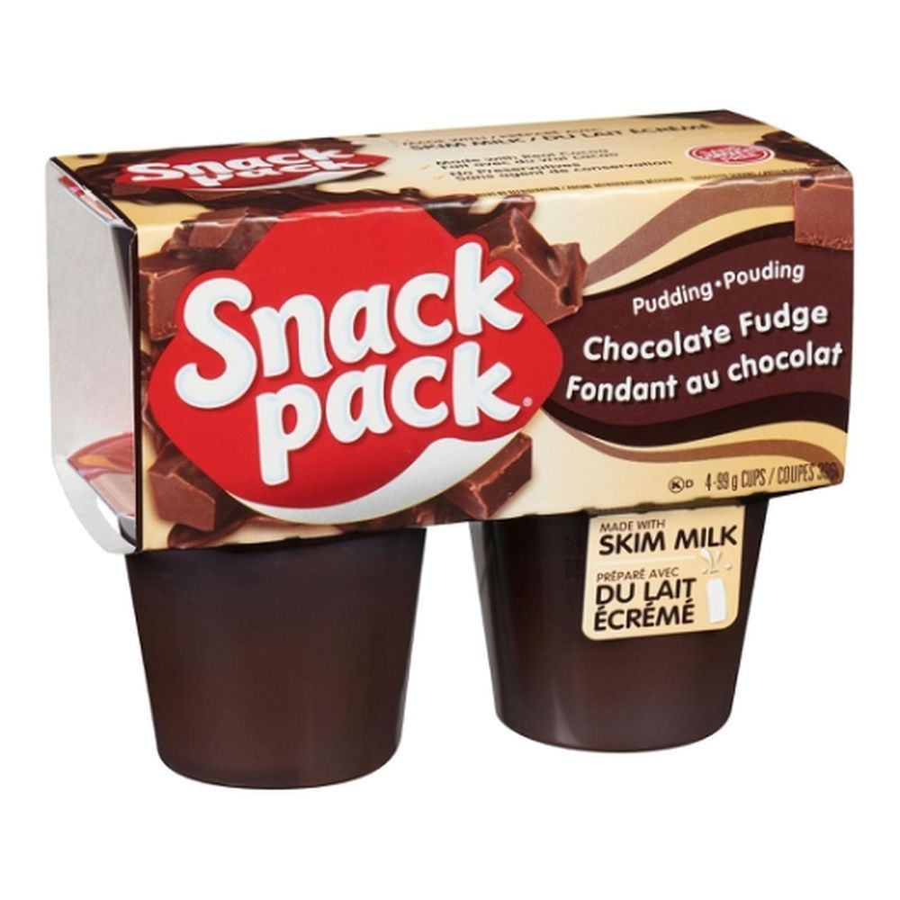 Snack Pack Pouding Au Fudge Au Chocolat, 99 G – 48 Par Boîte