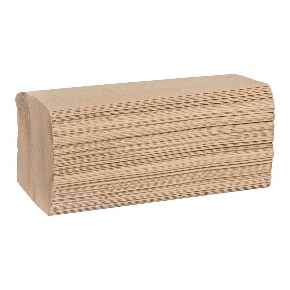 Esteem Metro Singlefold Brown 1 Ply Hand Towel, 250 Count - 16 Per Case